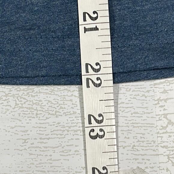 Hurley Heathered Blue Tee with Neon Rainbow Logo Small - Picture 7 of 8